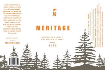 2022 Meritage Winemaker's Select NEW